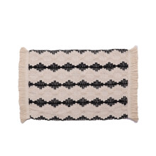 Clearance! Cotton Linen Woven Placemats with Tassels, Heat Insulating, Holiday Decorative, Two-Color Splicing, Western Style
