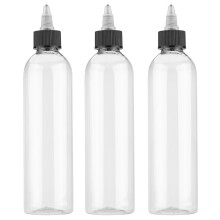 Tattoo Ink Bottles 30ml Empty Transparent Plastic with Screw Cap LeakResistant Pack of 3