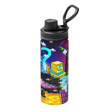 Geometry Dash Izolovaná láhev na vodu 18OZ z nerezové oceli, sportovní konvice, přenosný hrnek do cestovní a venkovní posilovny
