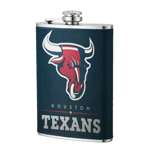 Δερμάτινη φιάλη Texans Fagon 8oz από ανοξείδωτο ατσάλι - Κατάλληλη για τρόφιμα, φορητή,