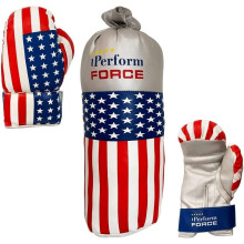 Junior Punching Bag Set, 5 OZ Hanging Bags & Small Gloves, compatible with Russian Themes, Youth Boxing Gift for Unisex Kids