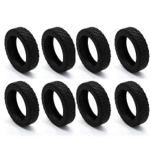 Silicone Wheel Covers for Travel Bags - Anti-Dust, Scratch Protection & Noise Reduction for Spinner & Cabin Bags [db] Black 8pcs