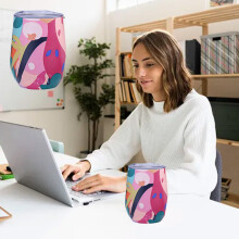 Kayannuo Home Essentials Vánoční výprodej Dvouvrstvá nerezová láhev na vodu, lakovaný barevný potisk, izolovaný hrnek, kompatibilní s