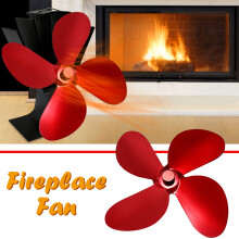 Ventilador para fogão a lenha Apmemiss movido a calor, não elétrico, silencioso, ecológico, com design de 4 pás, compatível com queimadores de