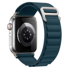 Alpine Loop Band kompatibel med Apple Watch 38 mm, 40 mm, 41 mm, 42 mm, 44 mm, 45 mm, 49 mm, armband för iWatch Ultra-serien 7, 6, 3, 8, rockcyan