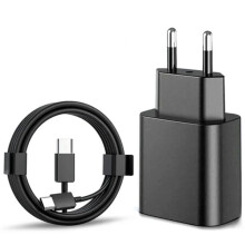 (Ofertas especiales) Cargador rápido de 45 W compatible con Samsung Tipo-C + cable Tipo-C de 2 m, color negro.