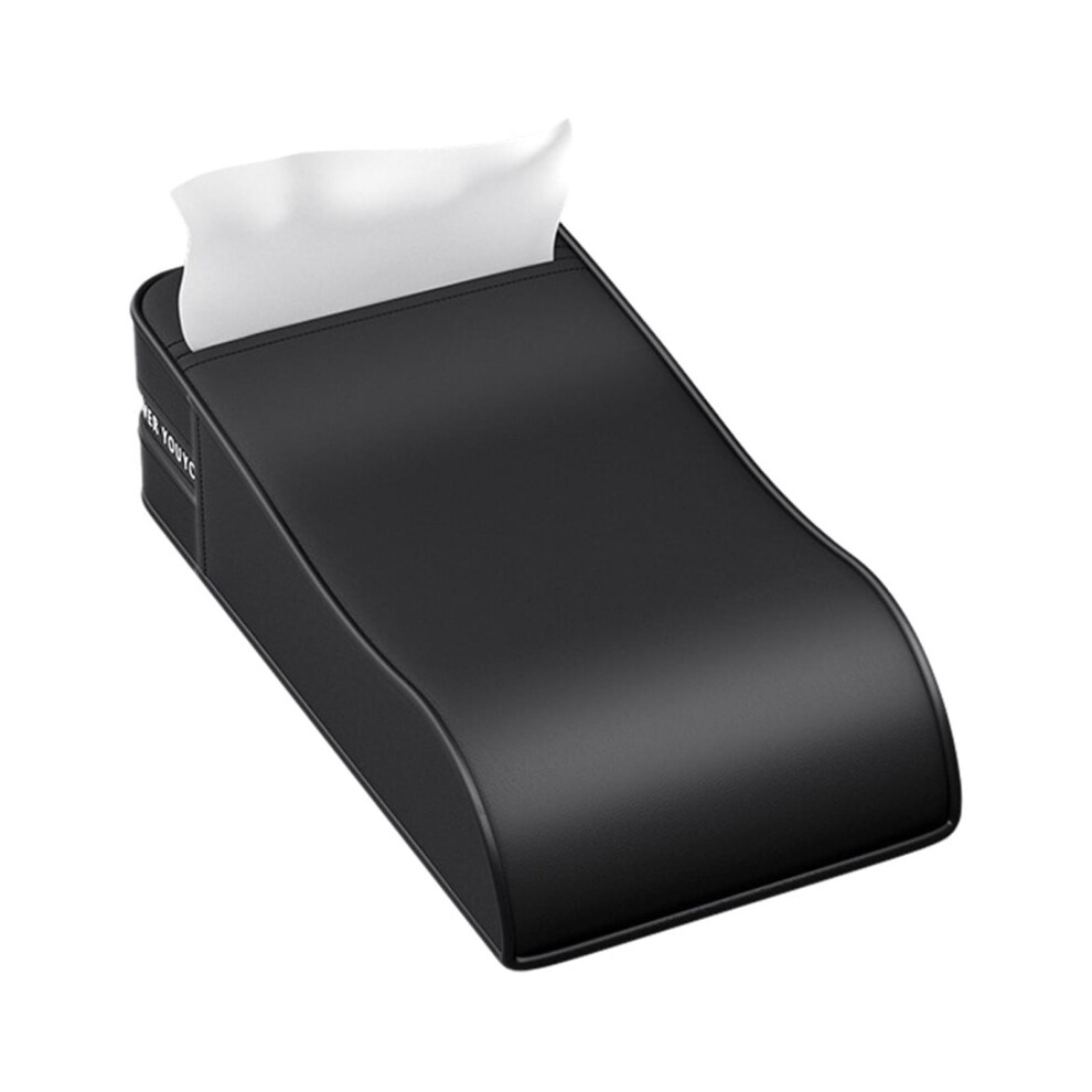 Zeceouar Automotive Armrest Cushion, Universal Leather Pad With Elbow Support, Compatible With Right Armrest Box, Tissue Storage 9773935630352