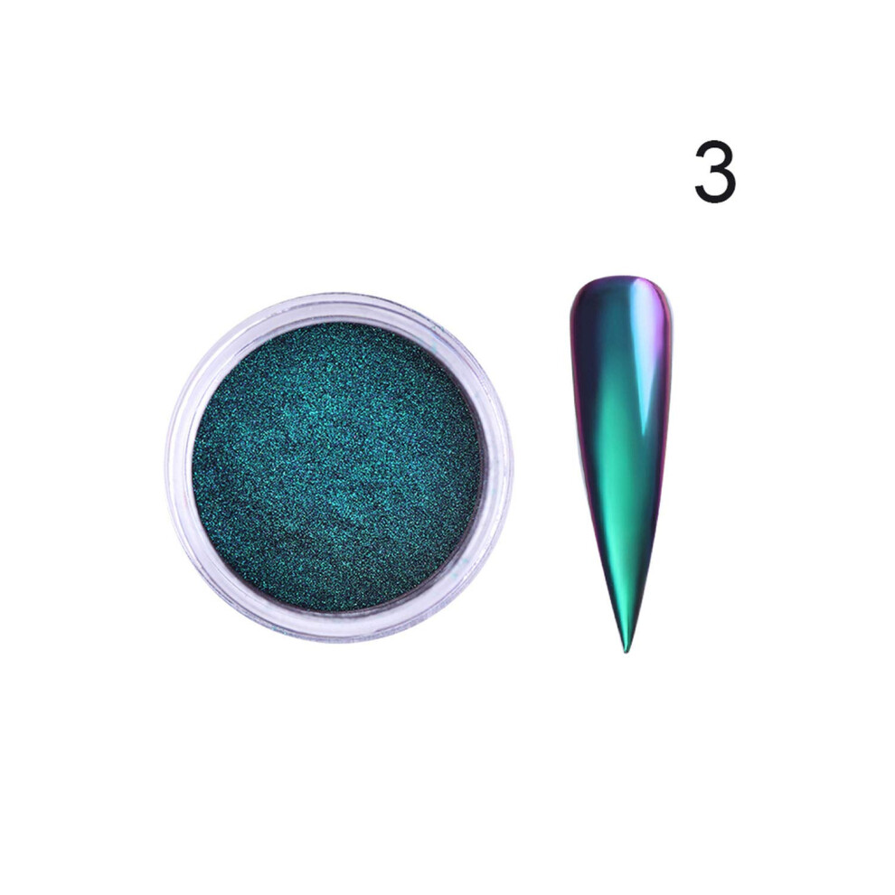 Nail Glitter Powder Chrome Pigment Ultrafine Neon Aurora Dust for Gel Nail Art Instant Sparkle