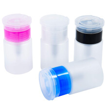 Nail Polish Remover Dispenser 60ml Push Down Pump Bottle for Travel Makeup Remover Oils 4 Pack