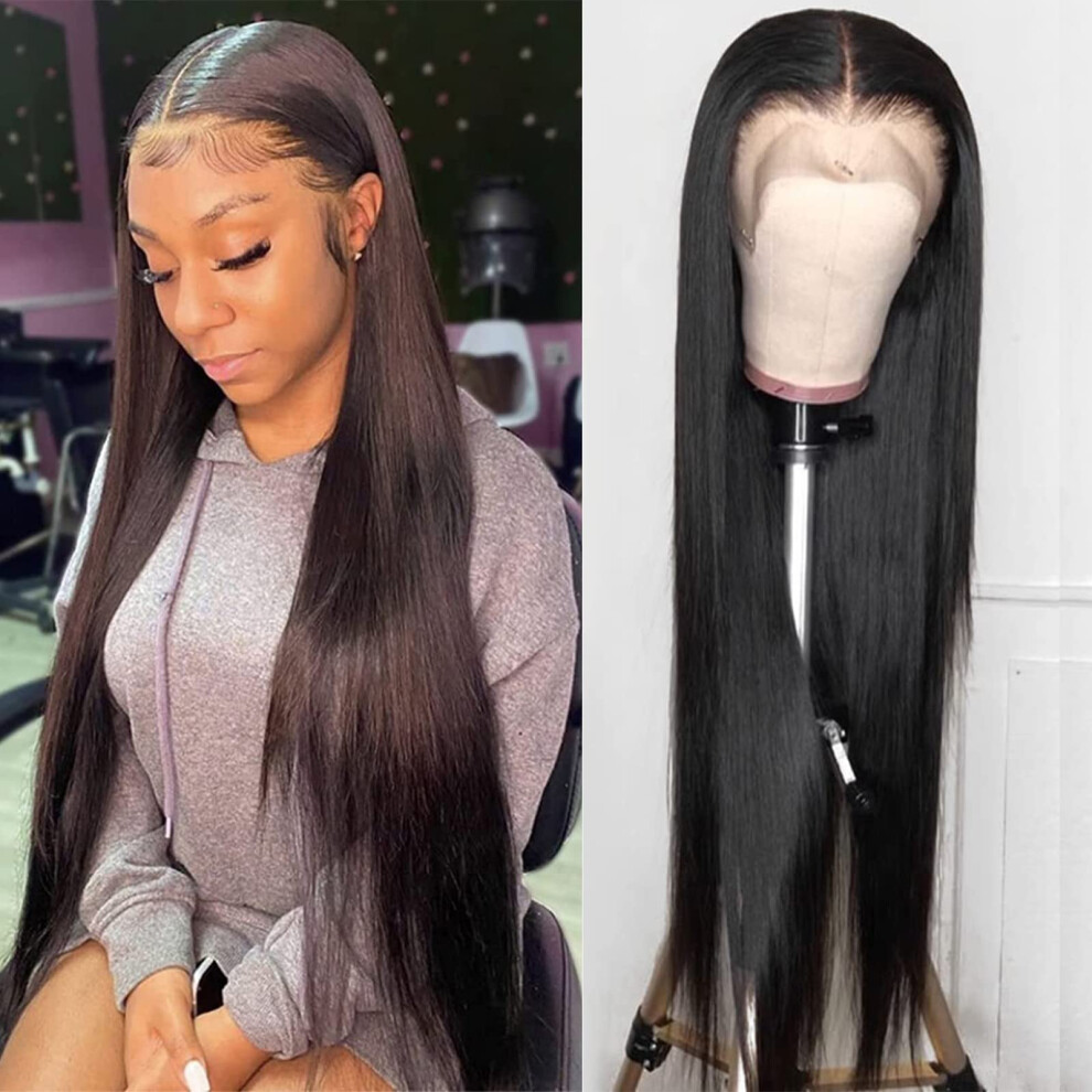 13x4 HD Lace Front Wig Human Hair 200 Density Glueless Pre Plucked with Baby Hair Brazilian Wig
