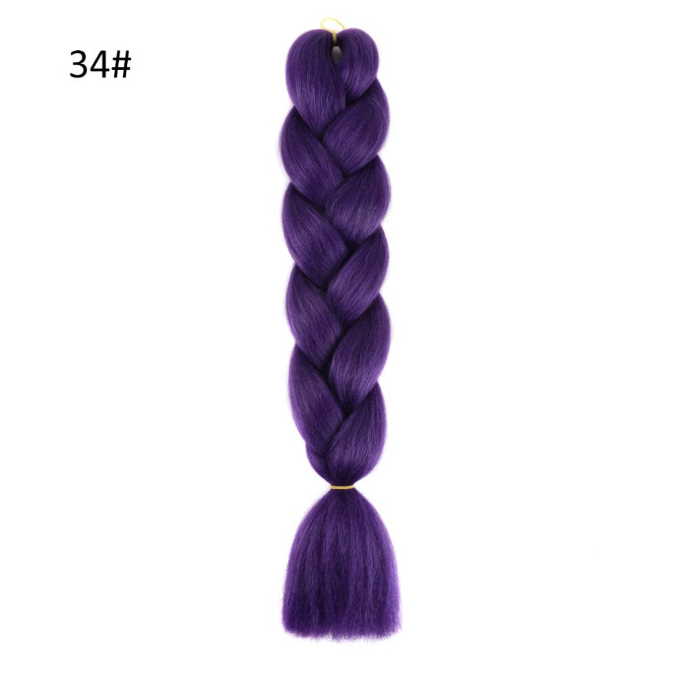 Unisex Synthetic Hair Extensions 60Cm Heat Resistant Naturallook Fiber Crochet Braiding Ponytail 34#