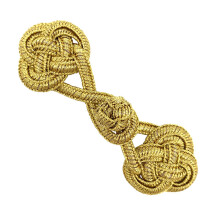 Chinese Knot Frog Closure Buttons Gold Vintage Tang Suit Cheongsam Costume Sewon Accessories