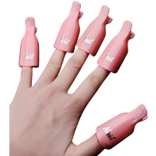 Gel Nail Polish Remover Clips 10 Pack Reusable UV Gel Soak Off Caps with Secure Cotton Hold