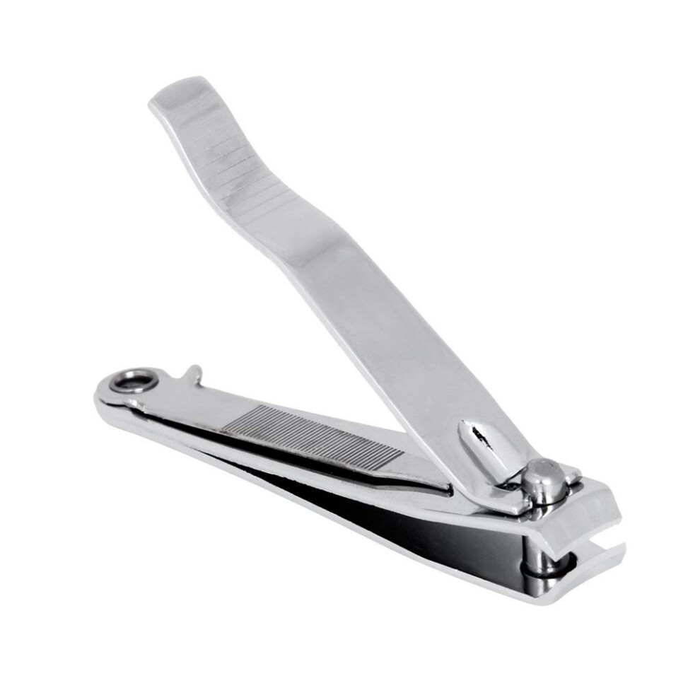 Large Stainless Steel Nail Clipper with Catcher and File for Thick Toenails