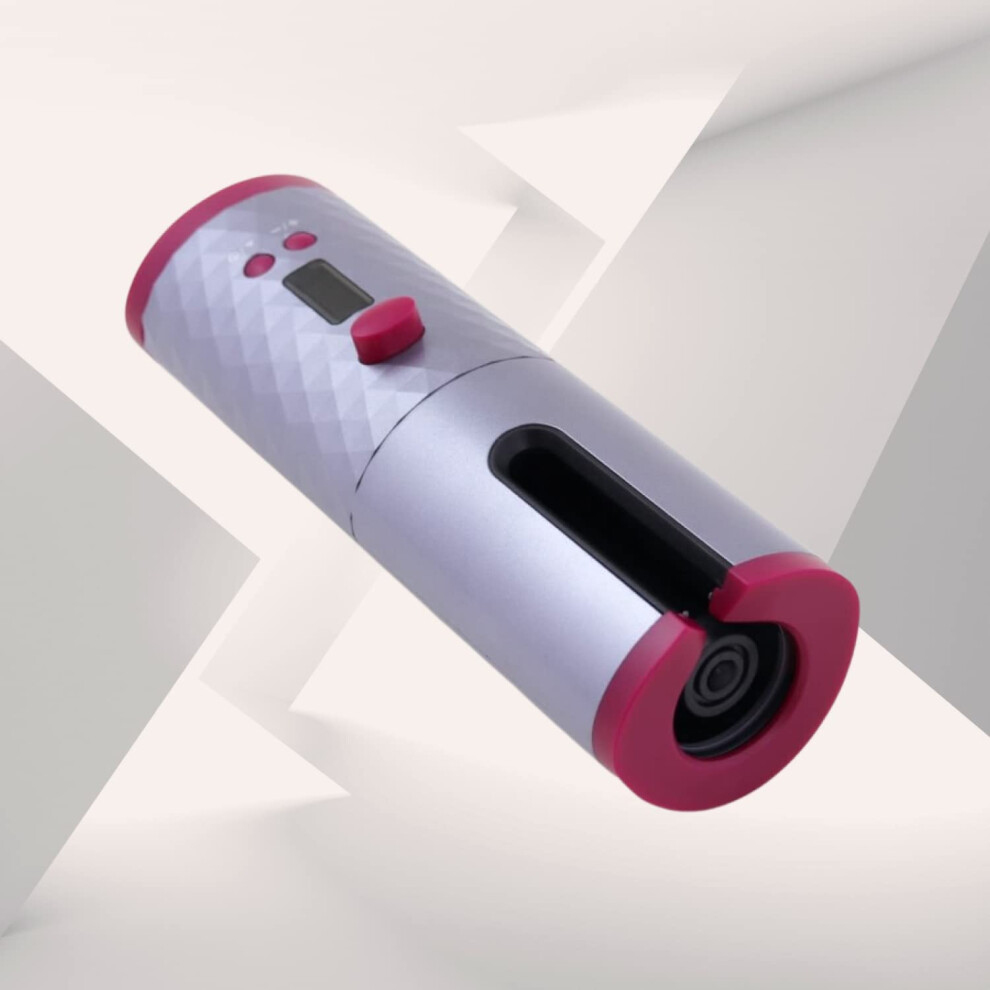 Cordless Automatic Hair Curler with Ceramic Barrel, USB Rechargeable, Adjustable Curl Timer for Short and Long Hair