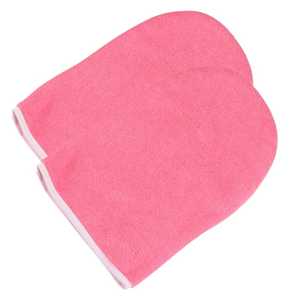 Red Paraffin Wax Therapy Gloves Soft Microfiber Mitts For Deep Hydration And Heat Retention Spa Care