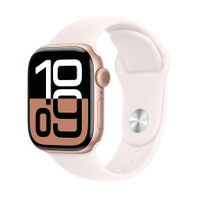 Apple Watch Series 10 GPS 42 mm Smartwatch with Rose Gold Aluminium Case with Light Blush