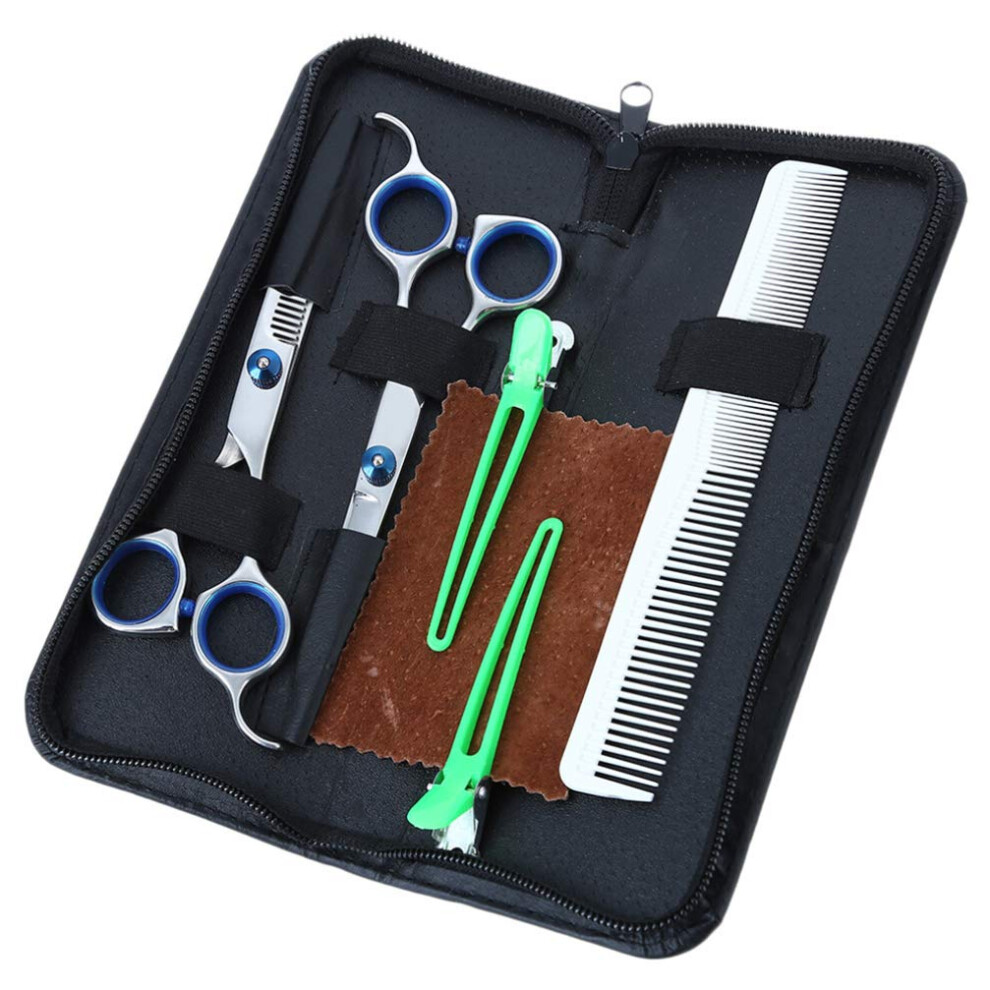 Hair Cutting Scissors Set with Comb and Clips, Professional Barber Shears Kit for Home and Salon