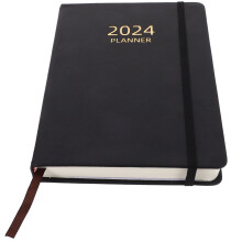Blok s gumičkou na poznámky s rozvrhem 2024 (A5) (černý) pro studenty