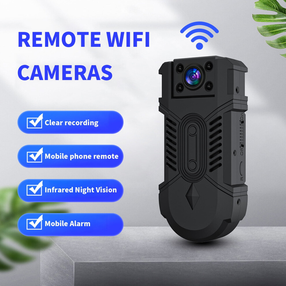 Susuchens Security Camera High Resolution Home Surveillance 180 Degree Rotation 1080P Wifi Infrared Night Vision Action Camera For Home Black 9773935421868