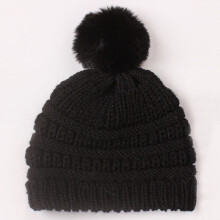 Kinderwintermuts, peutermuts met pompon, gevoerde babymuts, warme gebreide muts voor peuters, baby's en jongens.