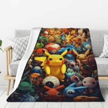 Pikachu-fleecehuopa, erittäin pehmeä ja kodikas heittopeitto, lasten vuodevaatteet - erittäin pehmeä, 80 x 60 cm