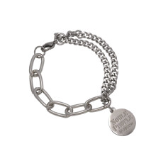 Rundes Armband aus Titanstahl mit breiten Bändern und Ziernähten, kompatibel mit der Marke Moscow, japanisches und koreanisches