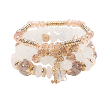 Cterwk1Set Bohemian Stapelbare Armbänder für Damen Mehrlagige, dehnbare Perlenarmbänder