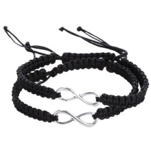 2er-Set handgefertigte Infinity-Armbänder für Damen und Herren – Symbol für ewige Liebe, Freundschaft und Familie – geflochtene