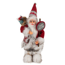30 cm julemanden, julefigurdekoration med julegavepose til julefest, boligindretning, julegaver og julepynt