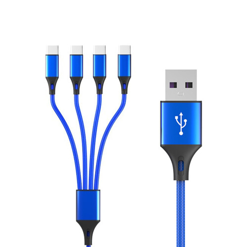 Cable cargador USB universal de 3/4/5 puertos con conector tipo C 1