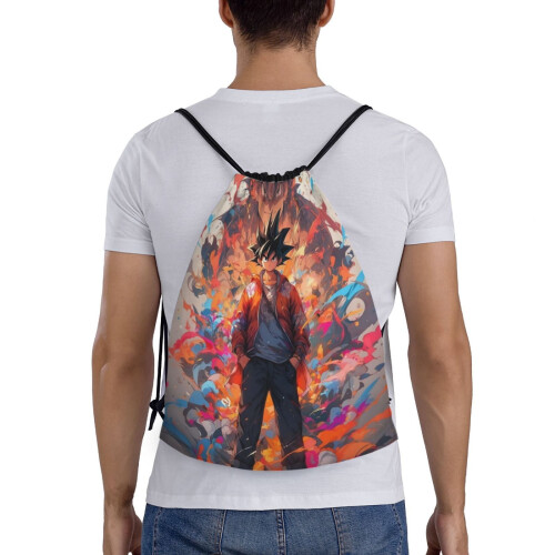 Τσάντα Dragon Ball Classic με κορδόνι, πτυσσόμενη, αθλητική, γυμναστικής, τσάντα με 1