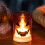 Κεριά Djunllk Halloween χωρίς φλόγα, κεριά LED με μπαταρία, ηλεκτρικά ψεύτικα κεριά για 1