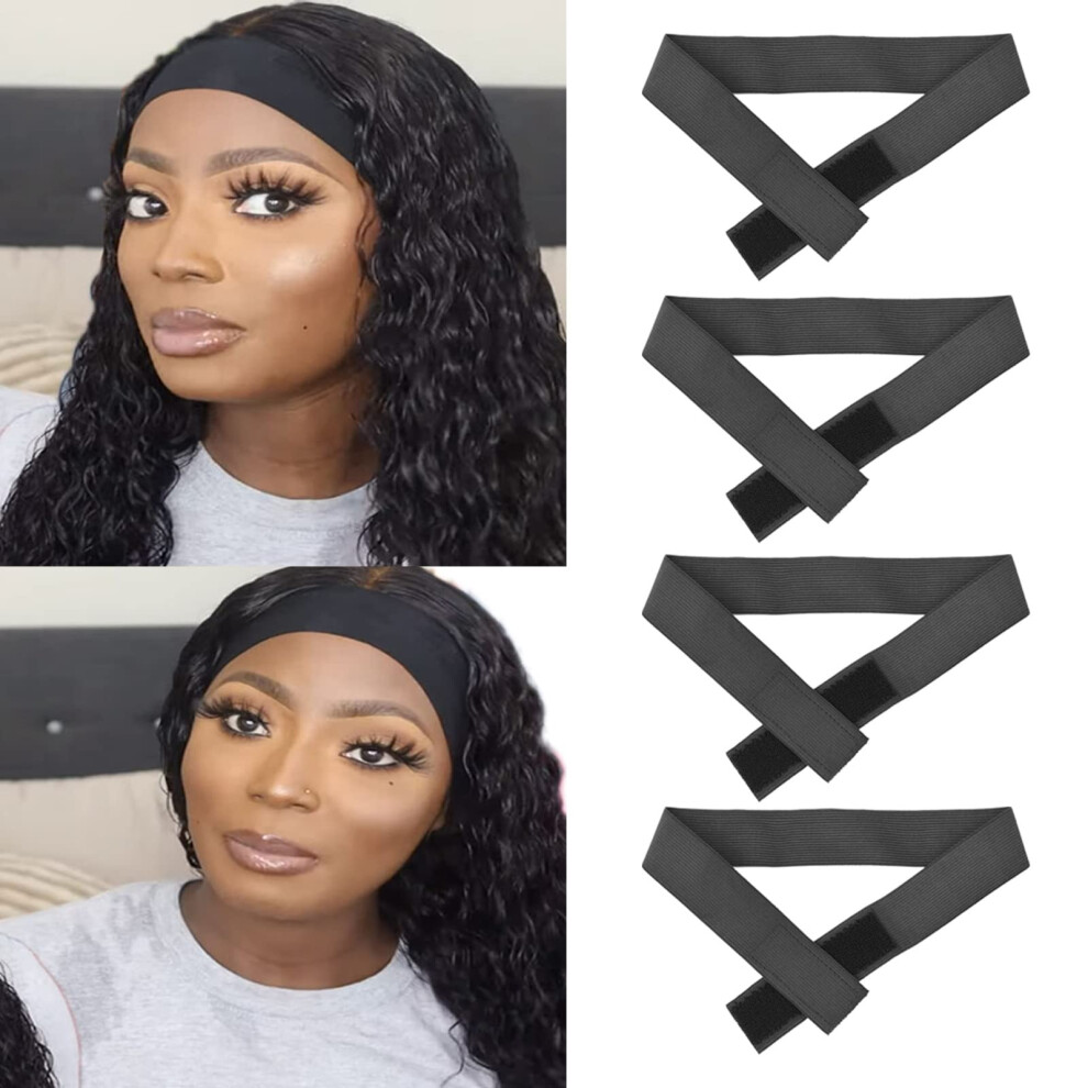 4 PCS Lace Melting Band for Lace Front Wigs, Elastic Wig Band with Secure Hold and Comfortable Fit