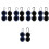 10Stk Tragbarer Elastischer Golfballhalter Bunt Mit Breitem 6