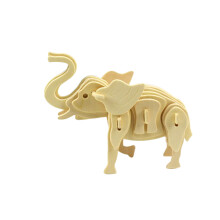3Sets Lernpuzzle Holz 3D Elefant Khaki Spielzeug Für Kinder