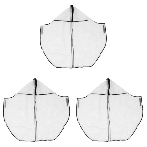 3Stk Transparente Regenhüllen Kunststoff Mit 2