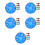 5Sets Kinder Spielzeug Doppelseitiges Goo Ball Board Wurfplatte 8