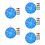 5Sets Kinder Spielzeug Doppelseitiges Goo Ball Board Wurfplatte 11
