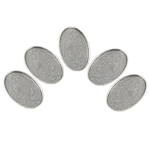 15Stk Silber DIY Zeitbasis Schmucktablett Langlebig Metall Tray