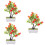 3 kunstbonsai granatapfelbaum mit topf, tischdekoration 9