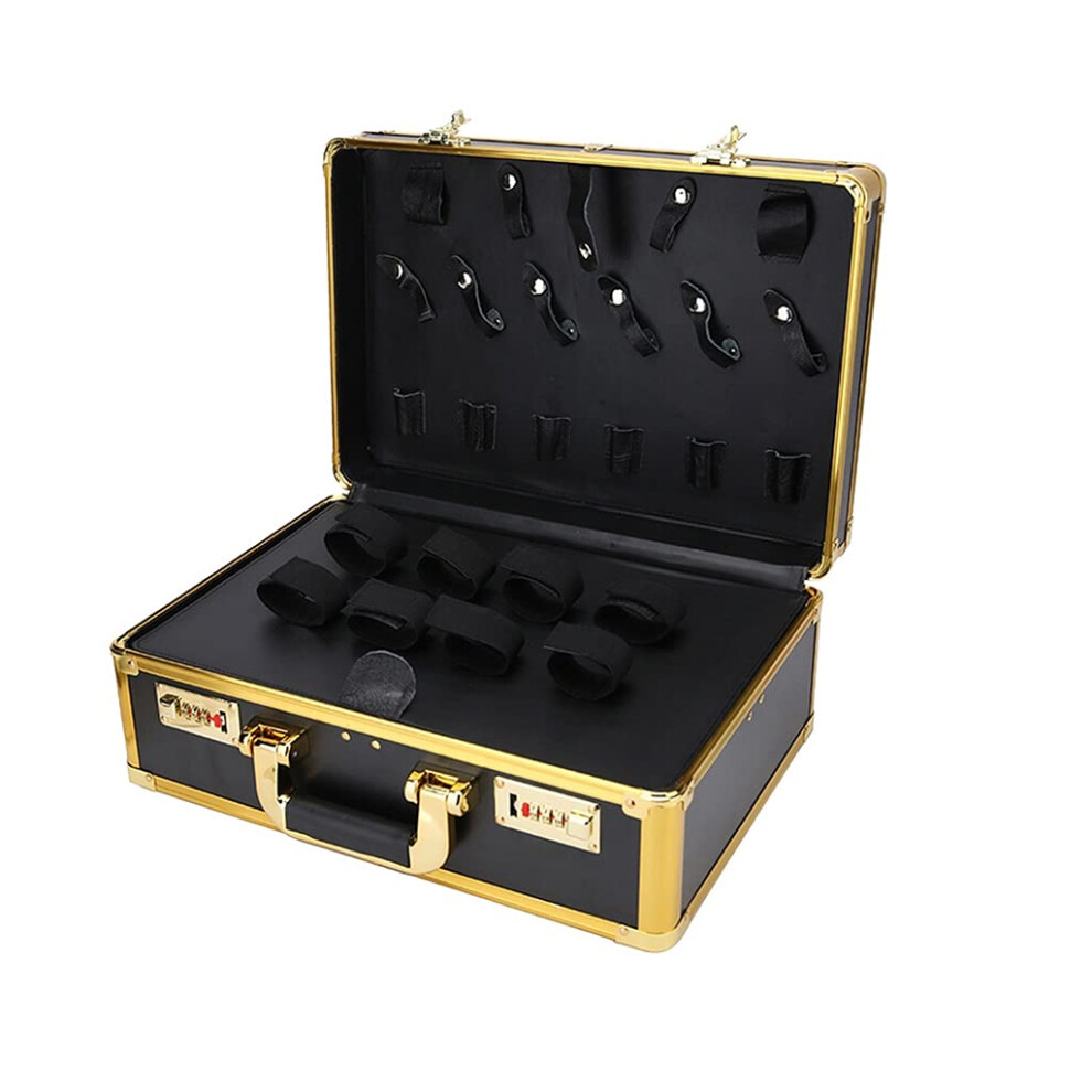 Barber Carrying Case With Lock, Large Capacity Leather Hairdressing Tool Box For Travel 9070919429415