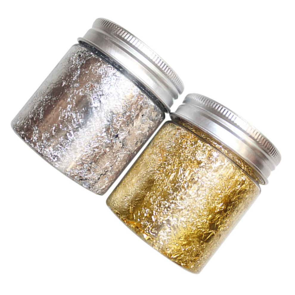 Gold/Silver 10G And Nail Art Foil Paper Flakes For Diy Crafts Baking And Glitter Decorations