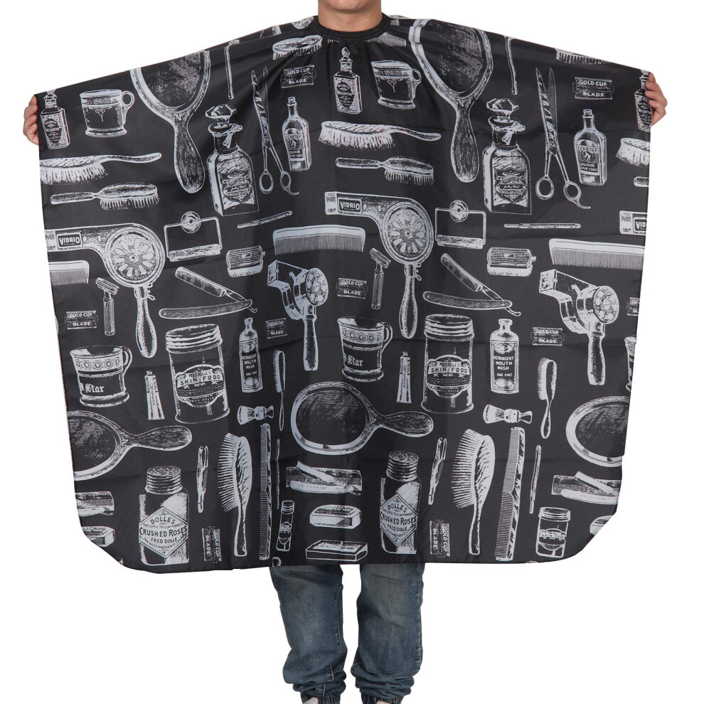Professional Salon Barber Cape Waterproof Hair Cutting and Styling Full Coverage 146 x 120cm