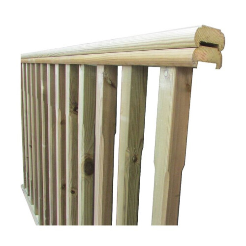 Pack of 2 1.8m Universal Decking Handrail/Baserail 1