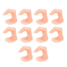 10pcs Nail Practice Fingers Set for Manicure Training with Nail Tips, Durable and Realistic Design