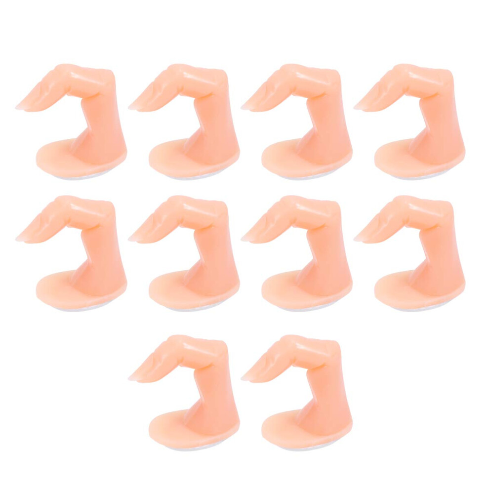 10pcs Nail Practice Fingers Set for Manicure Training with Nail Tips, Durable and Realistic Design