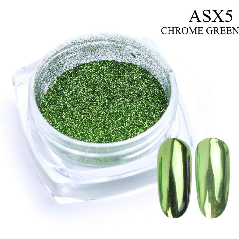 Mirror Nail Powder Chrome Finish for Gel Nails Metallic Nail Art Pigment 0.5g UV Glitter