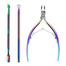 Stainless Steel Cuticle Nipper for Precise Trimming, Ergonomic Grip Manicure Pedicure Tool