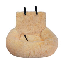 Dog Car Seat for Medium Dogs with Safe Travel Comfort, Machine Washable Bed, Apricot 72x60cm